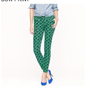 J Crew Toothpick Cords in Bow Print
